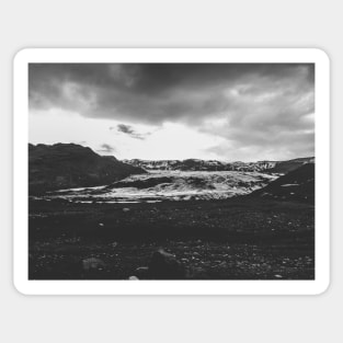 Ice giant - black and white landscape photography Sticker